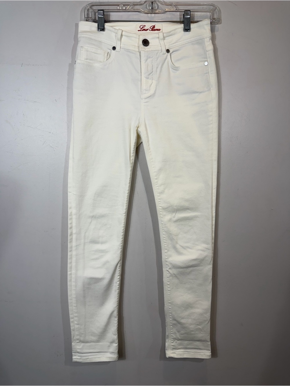 Loro Piana White Stretch Skinny Jeans IT 38 US 2 Made in Italy